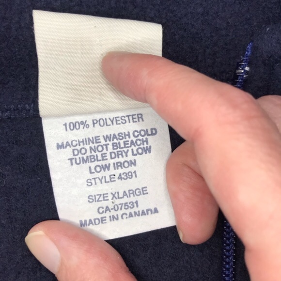 Fleece vest navy blue pine cone - Picture 5 of 5